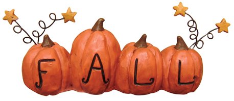 CWI Pumpkins with Stars Fall Resin Block