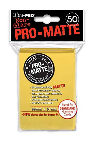 Ultra Pro 50ct Pro-Matte Yellow Standard Deck Protectors