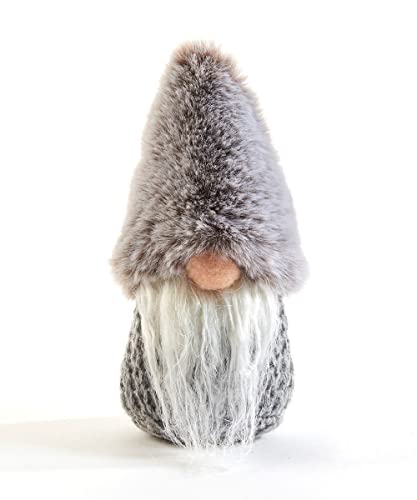 Giftcraft Gnome Figurine, 5.5-inch Height, Polyester, Sand, and Cotton, White and Grey, Christmas, Home D√©cor, Tabletop D√©cor, Holiday Tradition