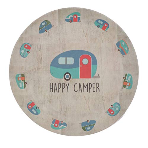 DEI 14160 Happy Camper Plate, Large, Bamboo