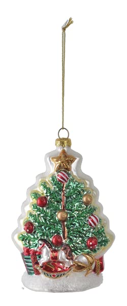 Ganz MX183431 Holiday Tree Ornament,5.75-inch Height, Glass