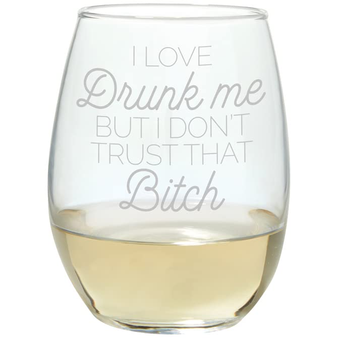 Carson Home Accents Classy Sassy Stemless Wine Glass, 17oz, 5-inch Height