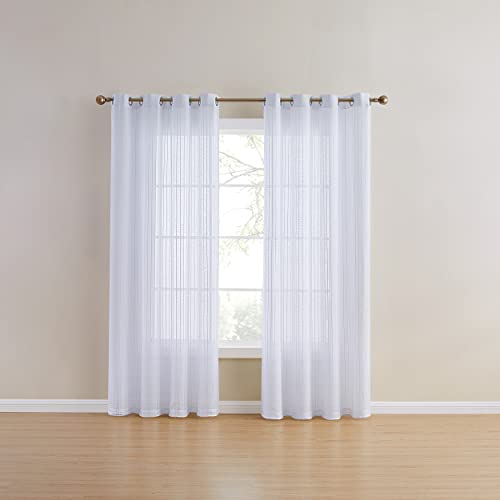 Belle Maison Renaissance Home Fashion Simplicity Sheer Grommet Panel