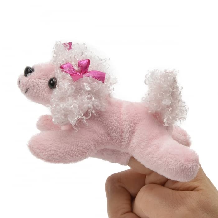 Unipak 1155PO Pink Poodle Plush Finger Puppet, 5-inch Length