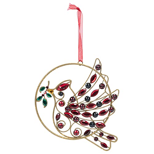 Ganz Golden Cardinal Ornament, 13.25-inch Width, Multicolor