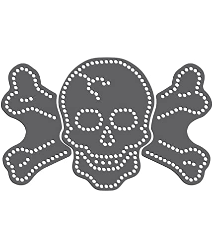 Rhinestone Genie Skull & Bones 8" Magnetic Rhinestone Template, Black