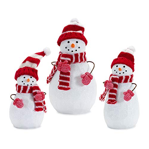 Melrose 84583 Snowman Figurine, Resin, Set of 3