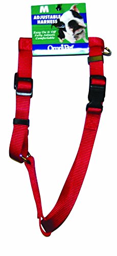 OmniPet Kwik Klip Adjustable Nylon Pet Harness, Raspberry, Medium