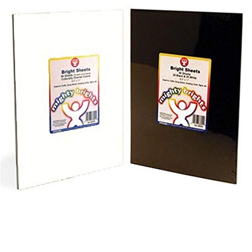 Hygloss Products People Paper - 8.5"x11" Text Weight, 200 Sheets, White & 100 Black, Black & White