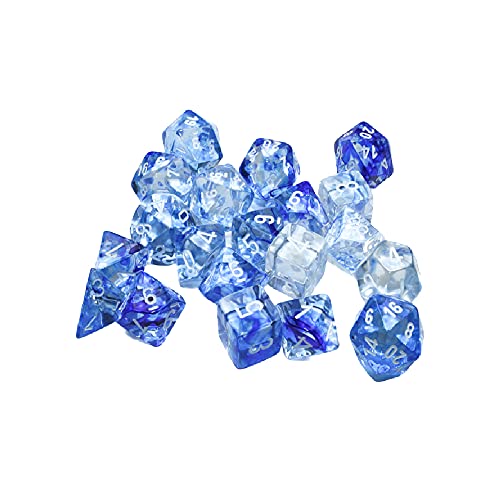 Chessex Nebula Polyhedral 20-Die Set, Dark Blue with White Numbers Dice for Dungeons and Dragons (DND), Role Playing Games, MTG, Pathfinder, Table Game, Board Games