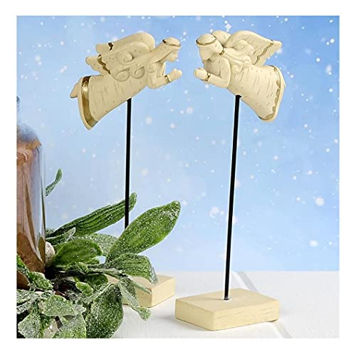 Blossom Bucket 208-12768 Angels On Posts Figurine, Set o f 2
