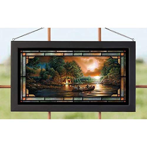 Wild Wings(MN) Wild Wings 5386500026 Stained Glass Art, 23-inch Width (Evening Rendezvous)