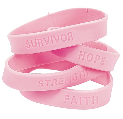 Fun Express Breast Cancer Awareness Bracelets Pink (24 Count)