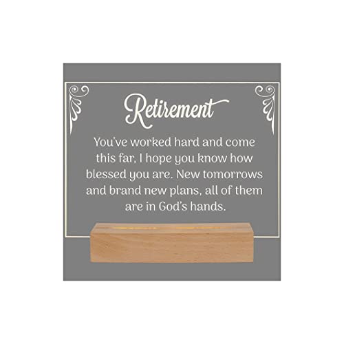 Carson 33322 Retirement LED Decorative Sign, 7.75-inch Height