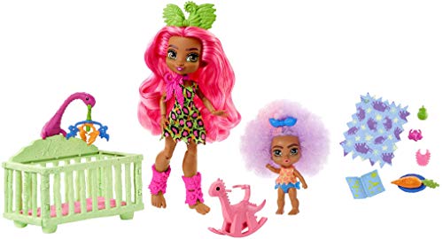 Mattel Cave Club Wild About Babysitting Playset + Fernessa & Furrah Dolls, Multi