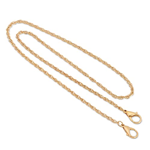 1928 Jewelry 14K Gold Dipped Chain Face Mask Necklace Holder 22 Inch