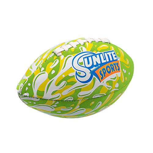 Sunlite Sports Football, Waterproof, Outdoor Sports and Pool Toy, Beach Game, for Kids and Adults, Neoprene Green, 9"