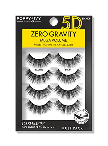 Absolute New York Poppy & Ivy Cashmere Zero Gravity Lashes Multipack (Diana)
