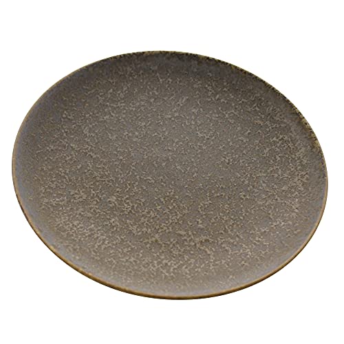 HomArt 7138-0 Ceramic Tiburon Plate, 5-inch Diameter, Light Grey Glaze