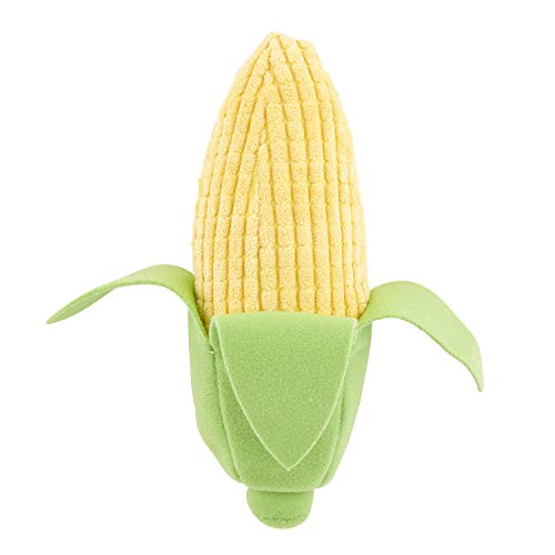 Creative Brands Stephan Baby Velour Plush Vegetable Rattle, Corn