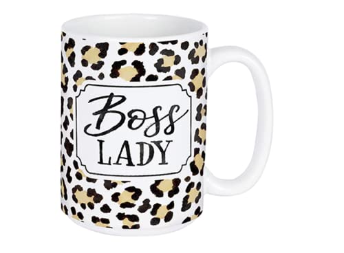 Carson Home Boss Lady Boxed Mug, 5.25-inch Length, 15 oz., Ceramic