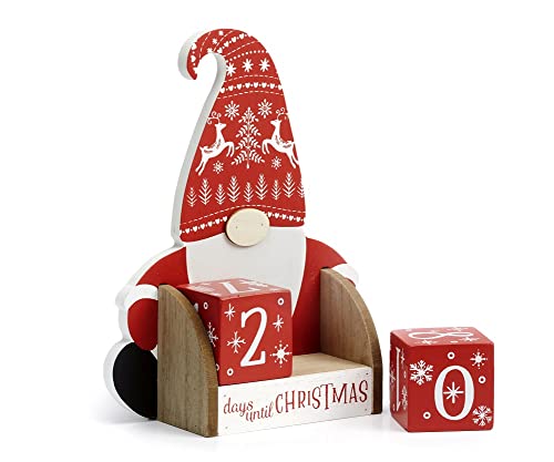 Giftcraft 682690 Christmas Gnome Advent Table D√Å√º√°cor, 7.87 inch, Medium Density Fiberboard