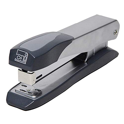 Charles Leonard Executive Metal Stapler, Rotates to Open, Uses Standard Size Staples, Full Strip, Gray (82410)