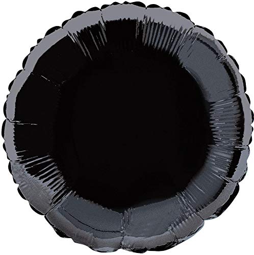 Unique Industries 18" Foil Round Black Balloon