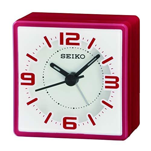 Seiko Sei Bedside Alarm Clock, Red