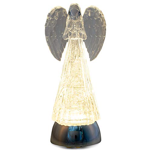 Transpac Y7323 Plastic Light Up Glitzmas Angel D‚Äö√Ñ√∂‚àö‚Ä†‚àö‚àÇ¬¨¬®¬¨¬©cor, 9-inch Height