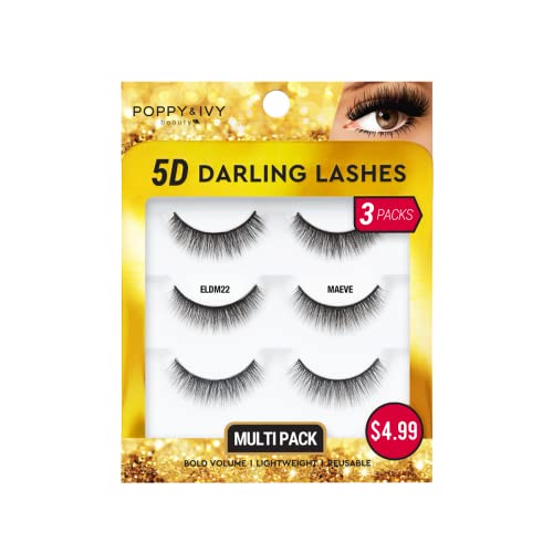 Absolute New York Poppy & Ivy 5D Darling Lashes - 3 Pairs (Maeve)