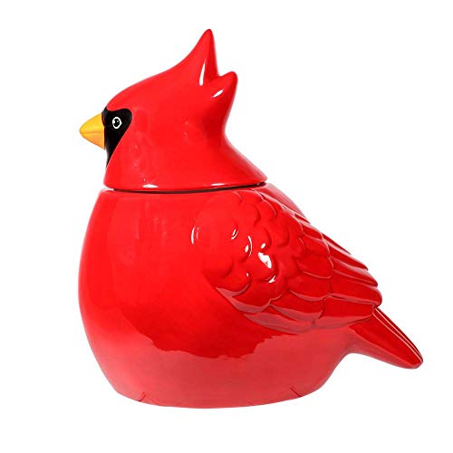 DEI 81089 Ceramic Cookie Jar, 8.0 x 5.5 x 8.25, Red