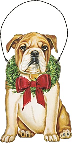 Primitives by Kathy Ornament - Christmas Bulldog Home Decor