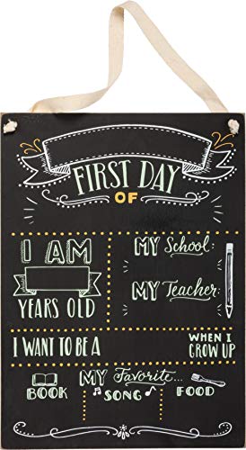 Primitives By Kathy First Day of School Chalkboard Sign (9.5 x 13)
