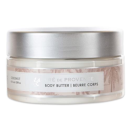 European Soaps Pre de Provence Collection Shea Butter Enriched Soothing & Moisturizing, Body Butter, 6.7 fl oz, Coconut