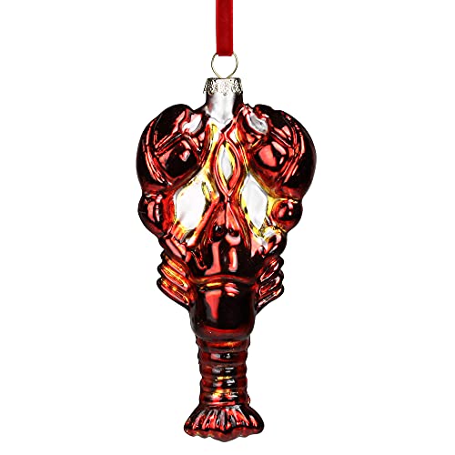 HomArt 0333-8 Lobster Ornament, 5.50-inch Height, Glass