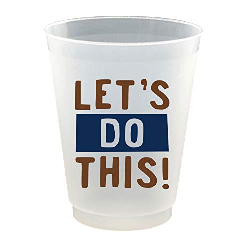 Creative Brands Slant Collections - 8-Count Acrylic Shot Cups, 4-Ounce, Lets Do This