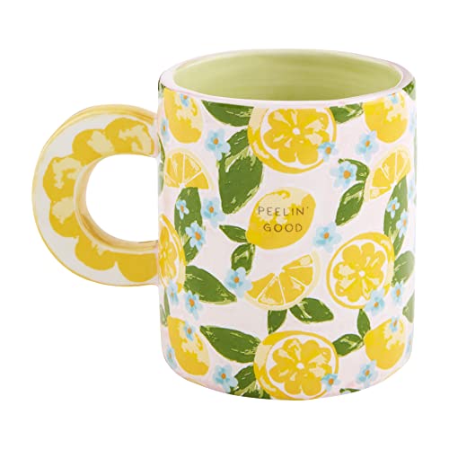 Mud Pie Fruit Coffee Mug, 12-ounce, Lemon