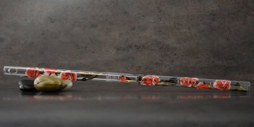 Hall Crystal Flutes 11714 - Inline Glass Flute in G - Rose/Gold