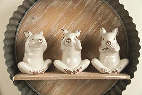 Manual Woodworkers and Weavers Ceramic Three Little Pigs, Assorted Set of 3