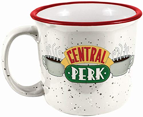 Spoontiques 21513 Friends Central Perk Camper Mug, 14 ounces, White