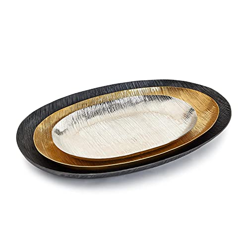 Two's Company Set of 3 Matchsticks Oval Tray
