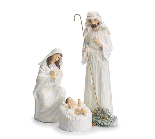 burton + BURTON Holy Family Nativity in White, Resin