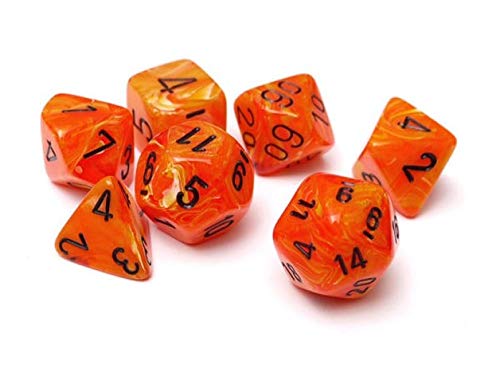 Chessex CHX27433 Dice-Vortex Set, Orange/Black