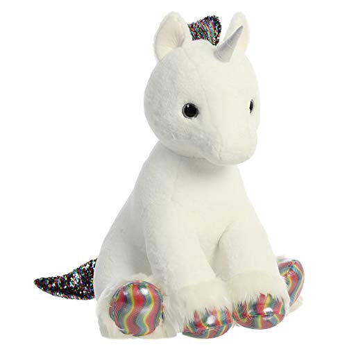 Aurora 77034 Shimmery Clouds Unicorn Plush Figure 33 inches, White