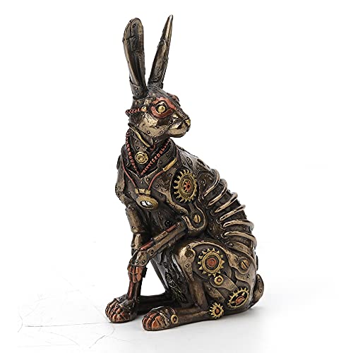 Unicorn Studio Veronese Design Steampunk Style Jack Rabbit Bronze Finished Statue