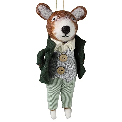 HomArt Bear in Coat Ornament, 6-inch Height, Felt