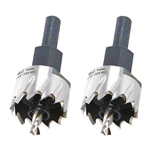 McJ Tools HSSM2 Hole Cutters for Professionals by Professionals (2pack 1-1/4")