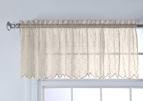 Belle Maison Stylemaster Splendor Valance, 70 in x 16, Beige