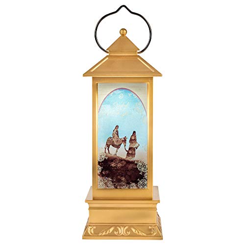 Roman 133652 Gold Lantern O Holy Night, 11 inch